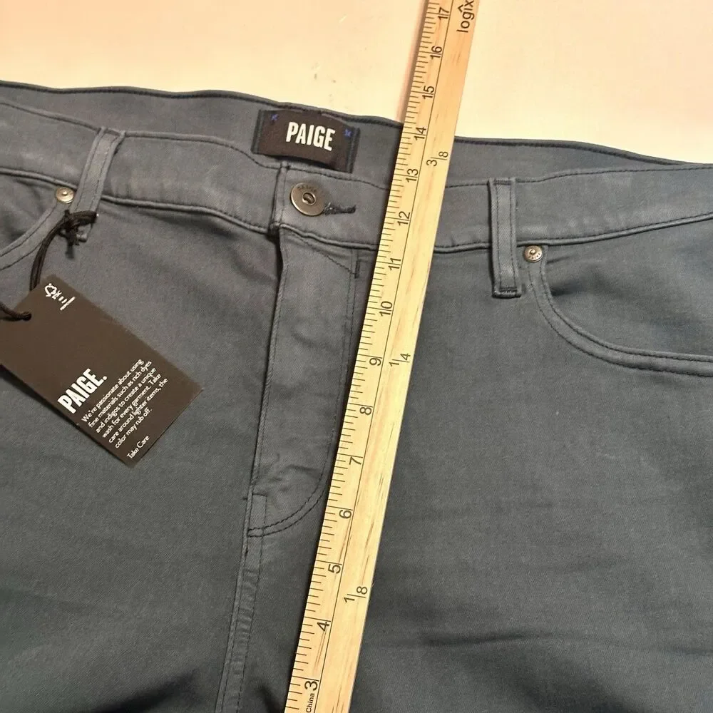 PAIGE Jeans Men’s Size 44 NORMANDIE Straight Blue Storm Sky Stretch Denim Pants - Picture 8 of 15